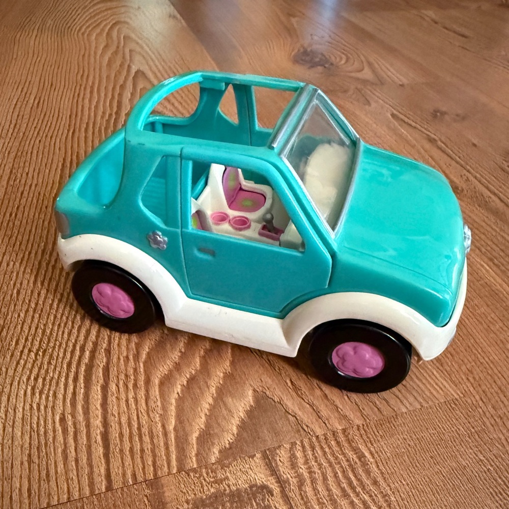 Polly Pocket 2001 Origin Products Rare Turquoise Jeep
